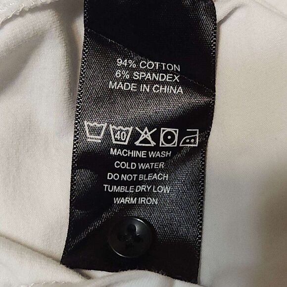 Cotton Stretch white polo Contrasting collar in colorful print Men's small - Picture 9 of 12